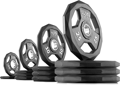 Miniatura 7 de XMARK DIAMANTE NEGRO - Discos de peso olímpico XMark, pesas de barra 01) Par de 9.9 lbs,25 lb Par,03) 35 lb Par,04) Par de 45 lb,05) Juego de 65