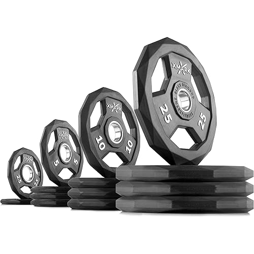 XMARK BLACK DIAMOND Olympic Weight Plates, Barbell Weights