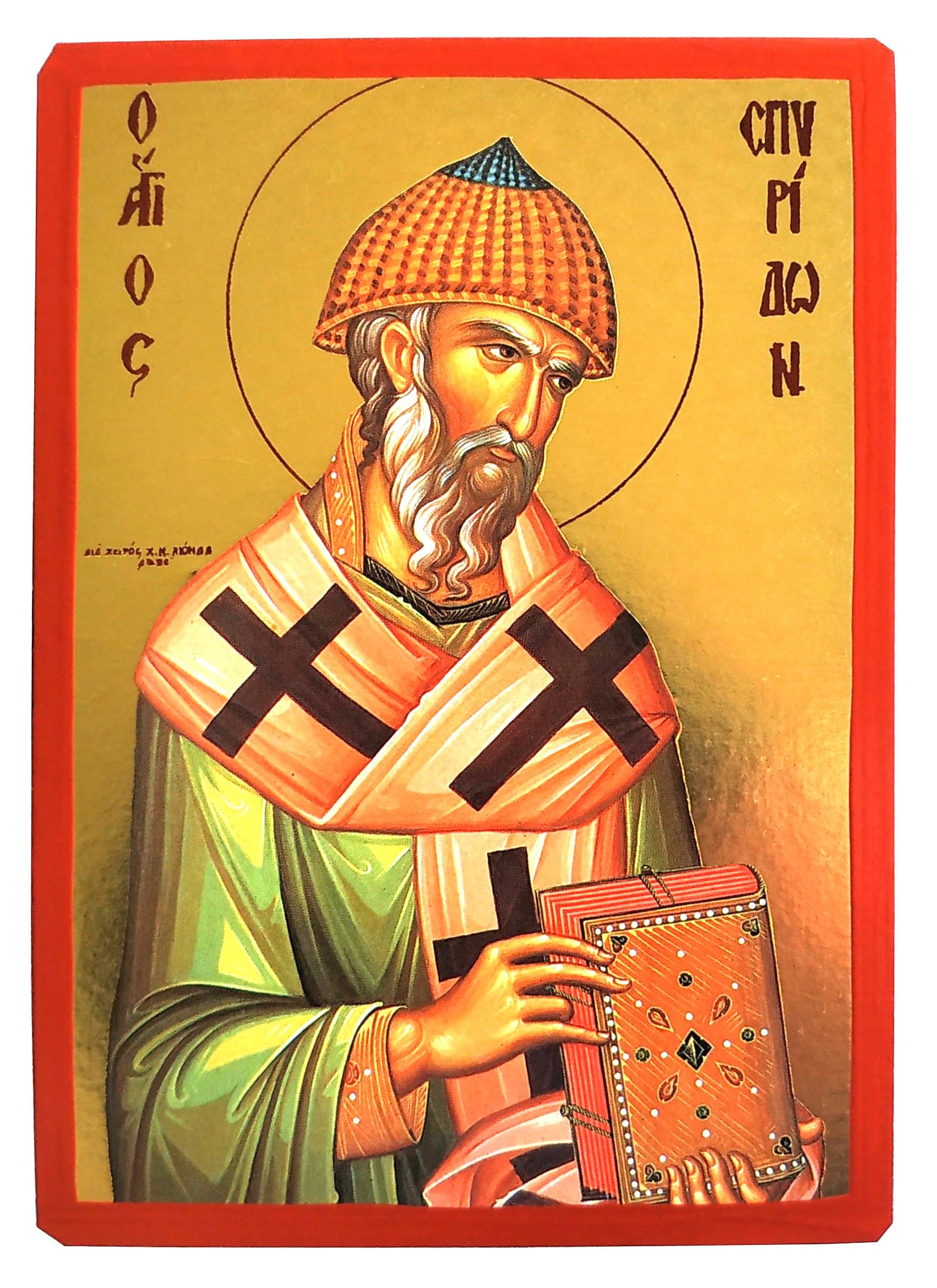 SAINT SPYRIDON, BISHOP OF TREMITHON, CYPRUS - Greek Byzantine Orthodox Icon