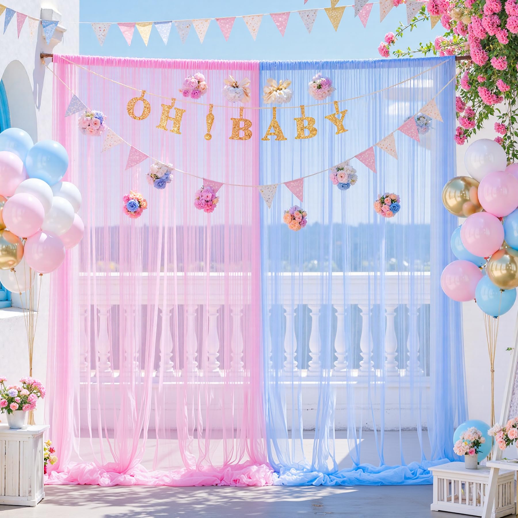 Decoraciones De Cumpleaños De Sirena, Cortinas De Flecos De Papel De Aluminio De Oropel Morado Verde Azulado – Bajo El Mar, Baby Shower, Cumpleaños, Fondos De Fotos, Boda, Verano, Playa, Piscina