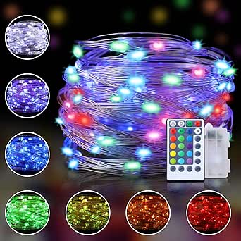 LED Fairy Lights Battery, 20 m 200 LEDs Light Tube with Remote Control Music Control Modes, IP65 Waterproof for Indoor Outdoor Room, Balcony, Garden, Party, Wedding, Christmas etc. (Colourful)