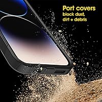 Vista 10 de OtterBox Funda para iPhone 14 Pro Max (solamente) de la serie Commuter - Negro, delgada y resistente, apta para bolsillo, con protección de puerto