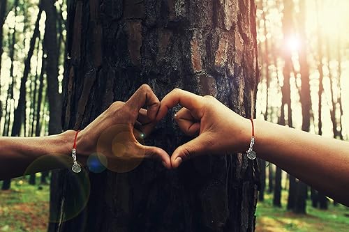 Miniatura 6 de Prosperity & Success - Pulsera de plata de ley con amuleto de moneda en cuerda de seda roja, pulsera de protección de 7 pulgadas para mujer, regalo