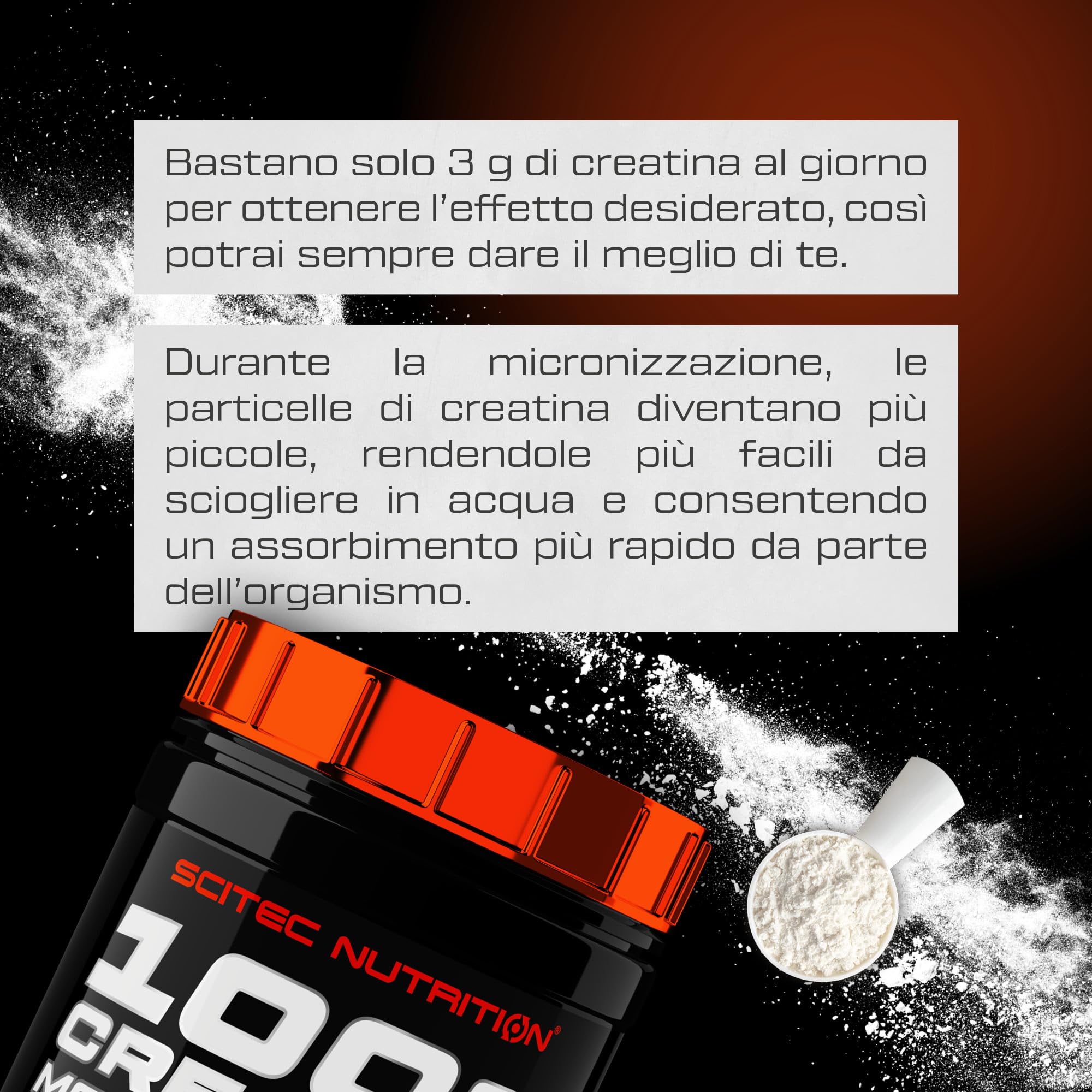 Scitec Nutrition 100% Creatine Monohydrate - Creatina pura in polvere | Con creatina, 3 g al giorno per prestazioni fisiche in esercizi brevi e intensi - Priva di additivi - 500g, non aromatizzato