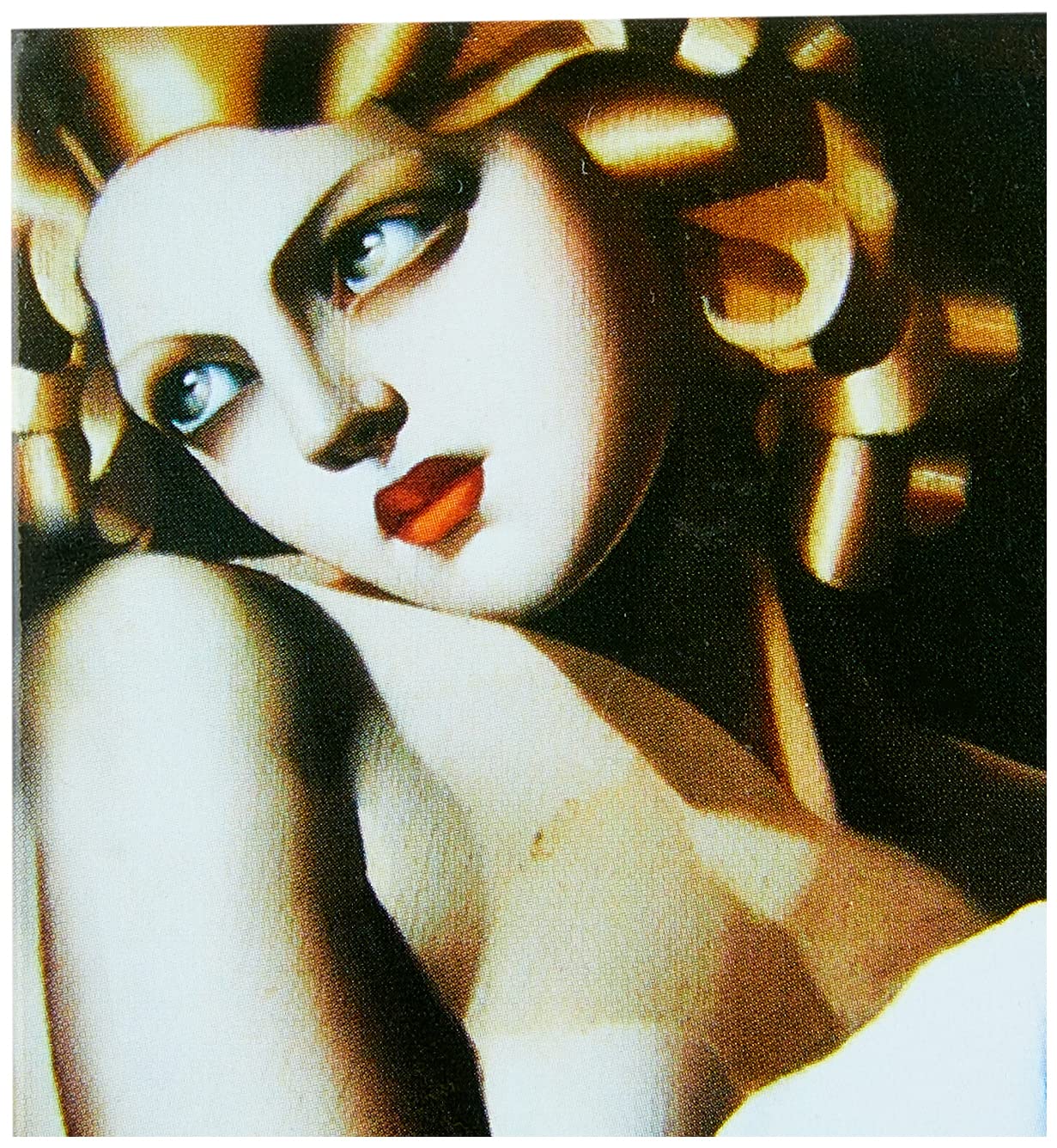 Fridolin 18335 - Magnete Lempicka-Donna con Colomba, Metallo, Multicolore, 8 x 5,5 x 0,3 cm