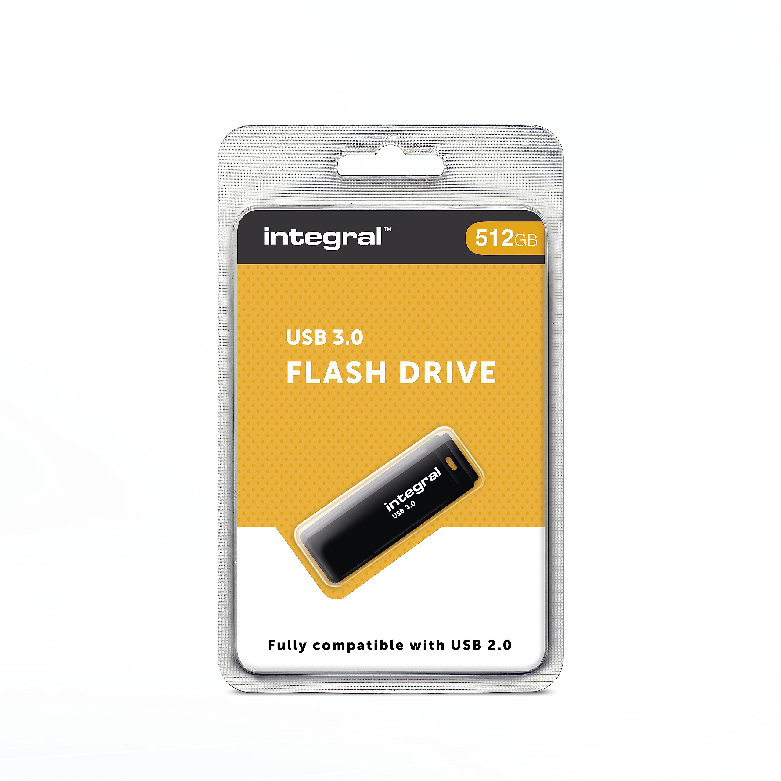 Integral Chiavetta USB 3.0 Gen 1 da 512 GB, ad alta velocità, colore: Nero
