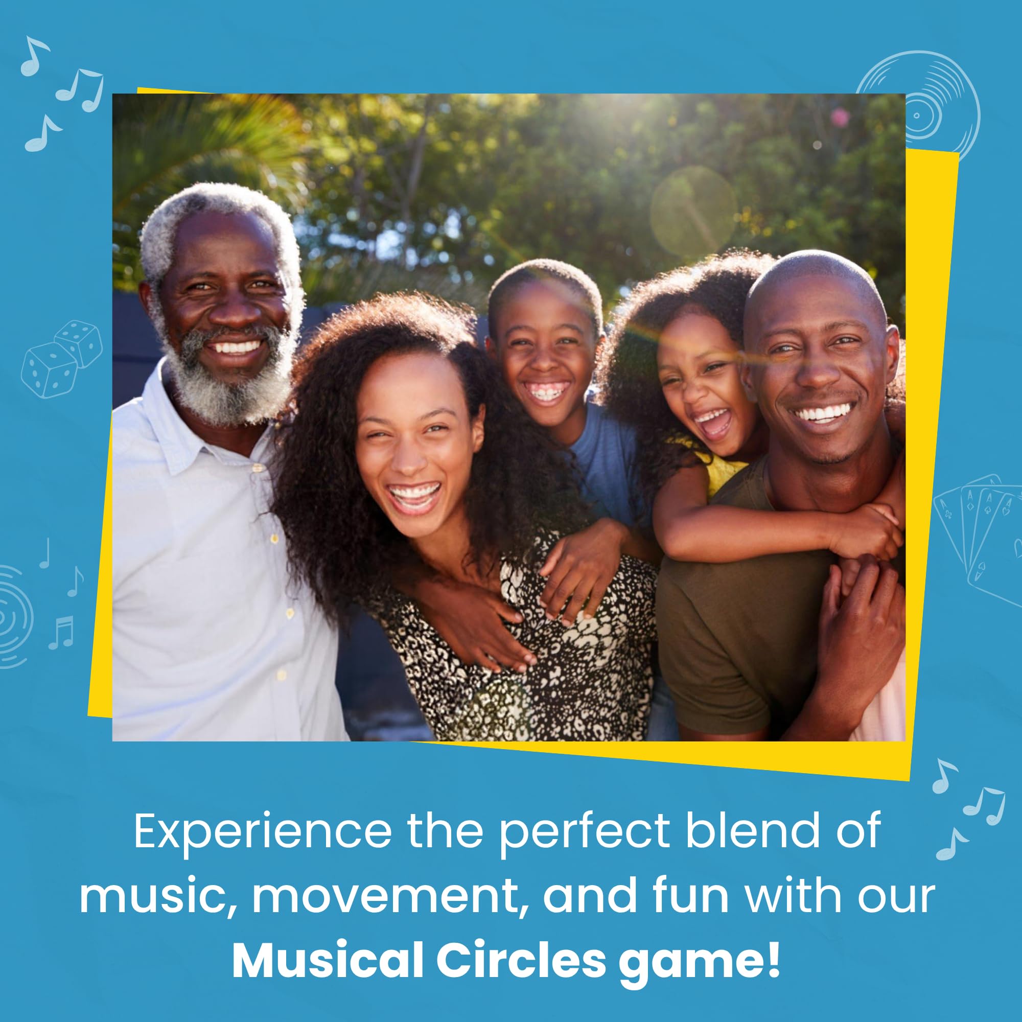 Kulture Games Musical Circles - The Fun Game of Music, Movement, and Challenges!, Yellow, Small - Image 2