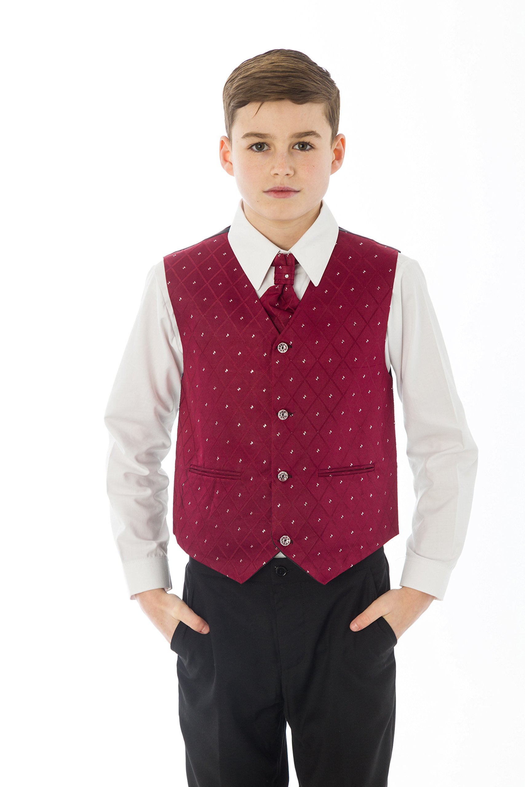 Boys Wedding Suit Wine 4-Piece