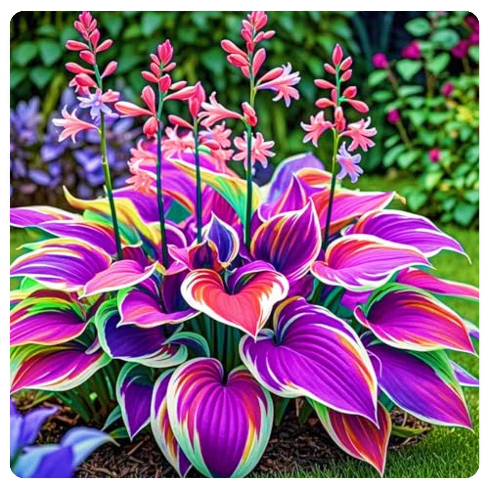 Holiday Gifts Hostas Plants UK Rapid Growth Easy Planting Garden Flowers Wedding Flowers-15Bulbs-b