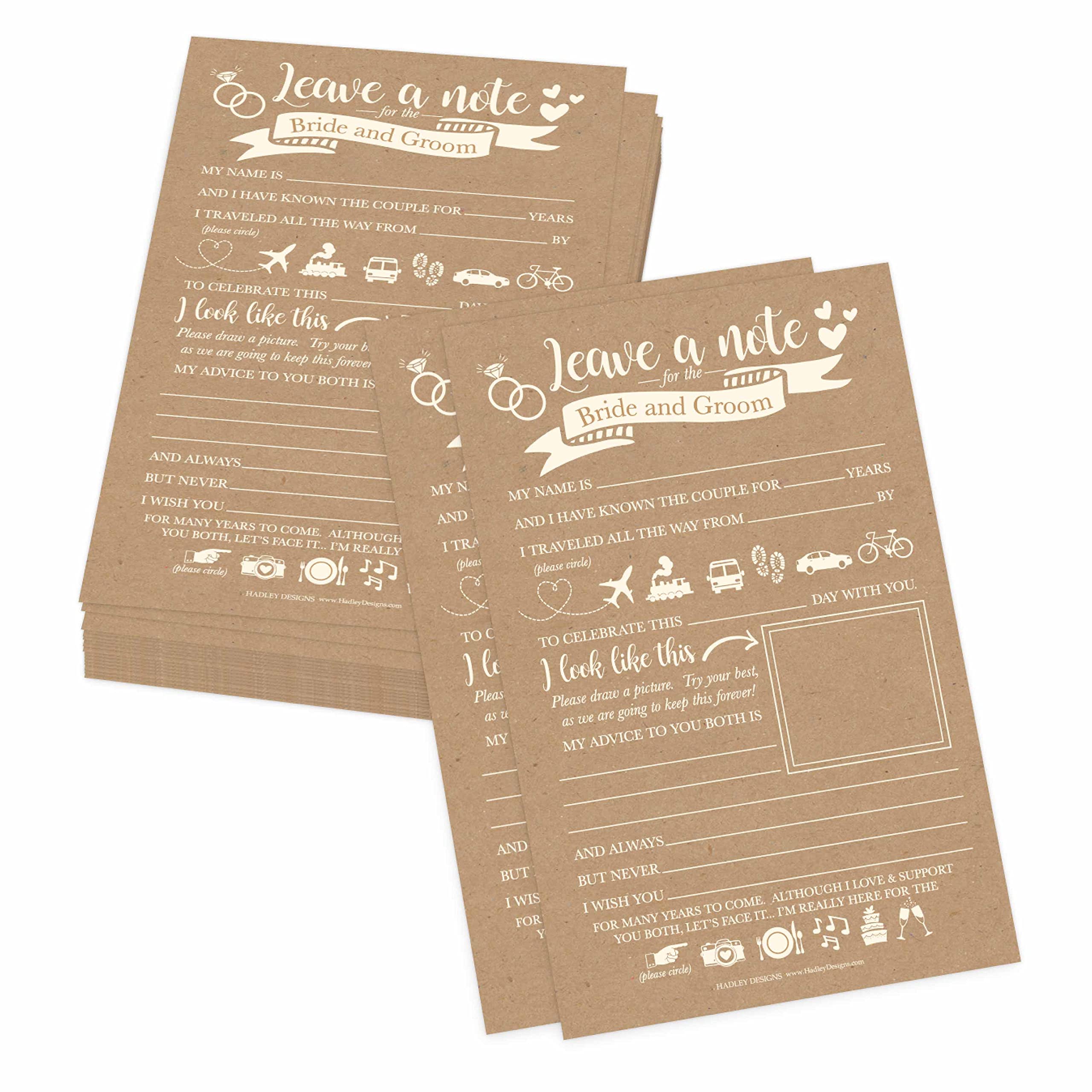 Buy 25 Wedding Advice Cards For The Bride And Groom Rustic Bridal