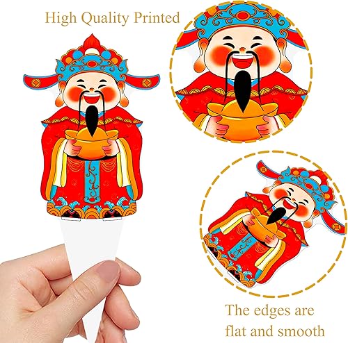 Miniatura 3 de Decoraciones para cupcakes de Año Nuevo chino, 48 piezas de selecciones de Año Lunar 2025 Año de serpiente, selecciones de pasteles de fiesta