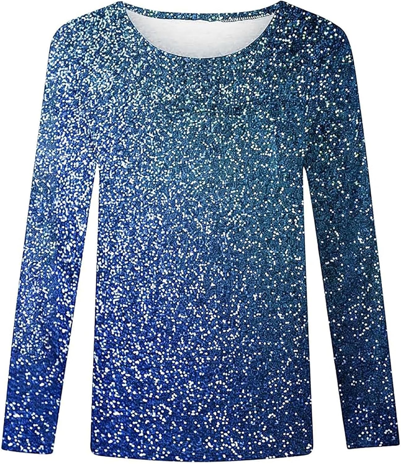 T-shirt Manches Longues Fille - Imprimé Paillettes - Coton/polyester Stretch - Pour 3-14 Ans - Printemps/automne - 5