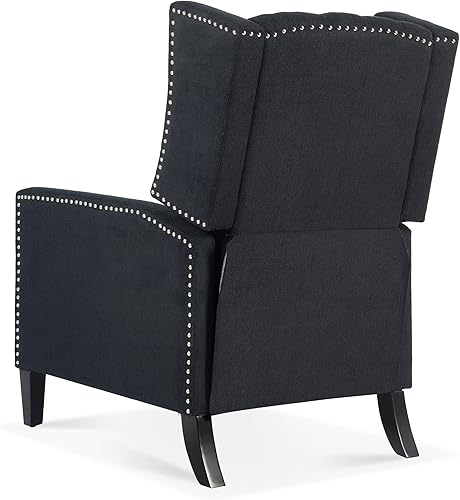 Miniatura 8 de Wingback - Silla reclinable de tela, moderna con respaldo alto, cómoda silla de lectura, sillas con respaldo copetudo con brazos para dormitorio y