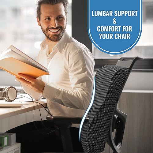 Vista 6 de Lumbar Support Pillow for Office Chair, Back Support Pillow for CarComputerGaming Chair, Memory Foam Back Rest Cushion Pillows for Back Pain Relief