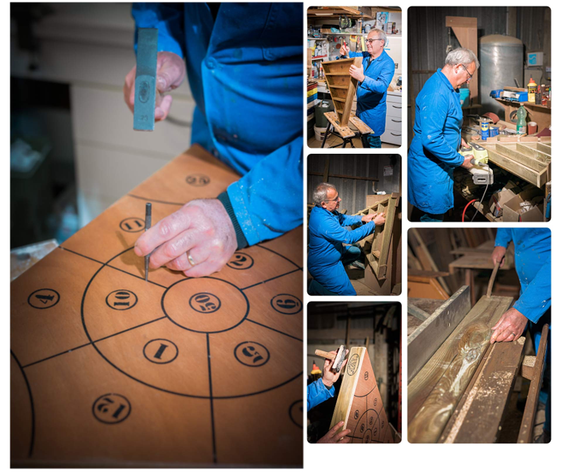 TRIANGOLO Nouveau Jeu De Palets en Bois - Un Jeu Différent sur Chacune De Ses Deux Faces - Se Joue à L’intérieur comme à L'extérieur - Divertissement Assuré en Famille Ou Entre Amis.