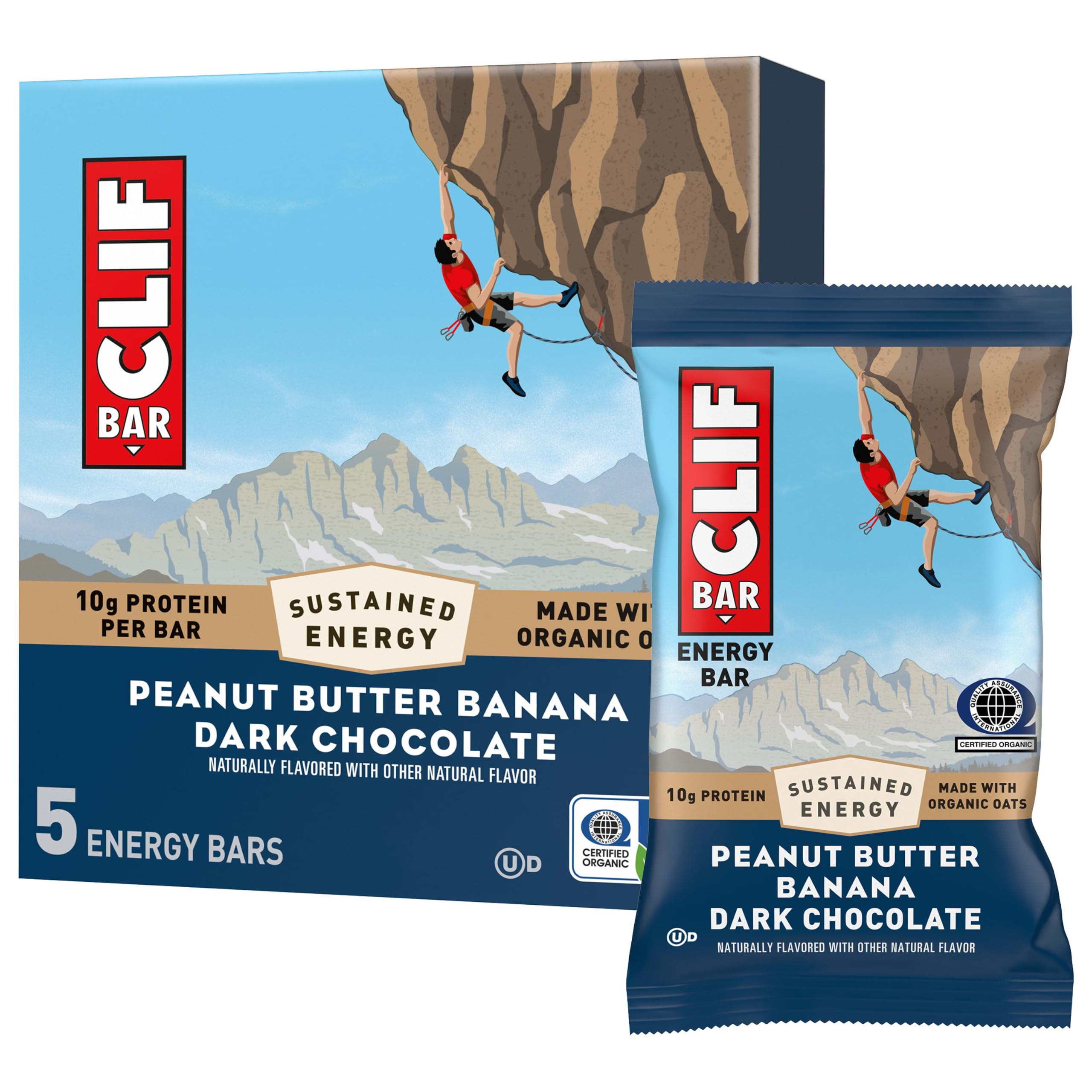 CLIF BAR - Energy Protein Bars - Blueberry Almond Crisp - Made with Organic Oats - Energy Bars - Non-GMO - (5 Pack) — Amazon image 17