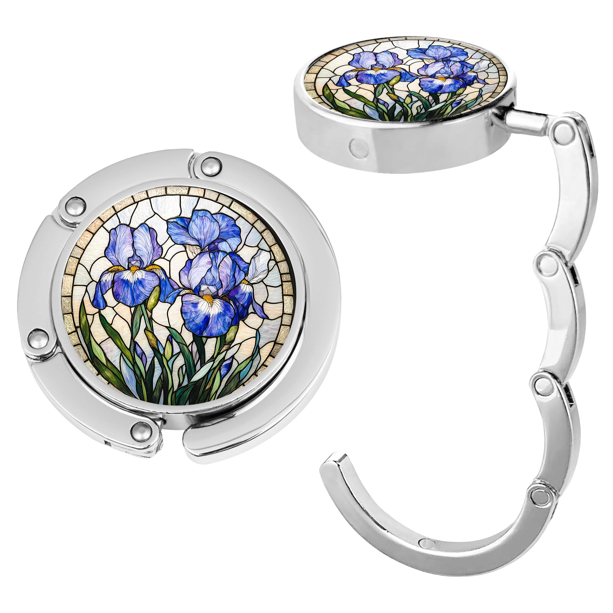 Foldable Purse Hook for Table, Purse Hanger for Table, Purse Holder, Foldable Purse Hook Womens Bag, Women's Bag Hanger Holder, Pretty Pattern Flower, 1pcs