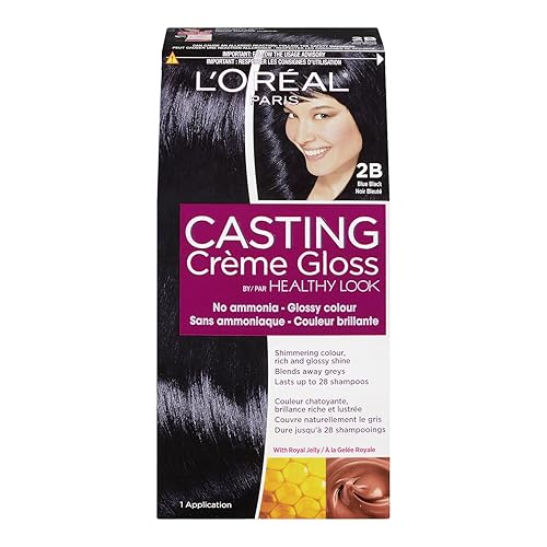 LOreal Healthy Look Creme Gloss - Tinte para el cabello azul y negro 2B LOreal Healthy Look Creme Gloss - Tinte para el cabello azul y negro 2B