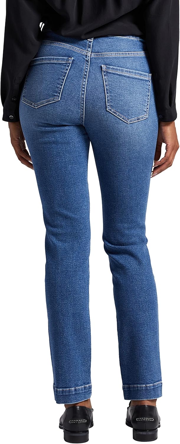 Jag Jeans Womens Valentina High Rise Straight Leg Pull-on Jeans - Image 3