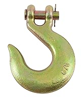 Vista 68 de Mytee Products (10 Pack) G70 1/2" Clevis Slip Hook with Latch - 11,300 LBS WLL Heavy Duty Grade 70 Safety Chain Hook for Trailer Truck Transport