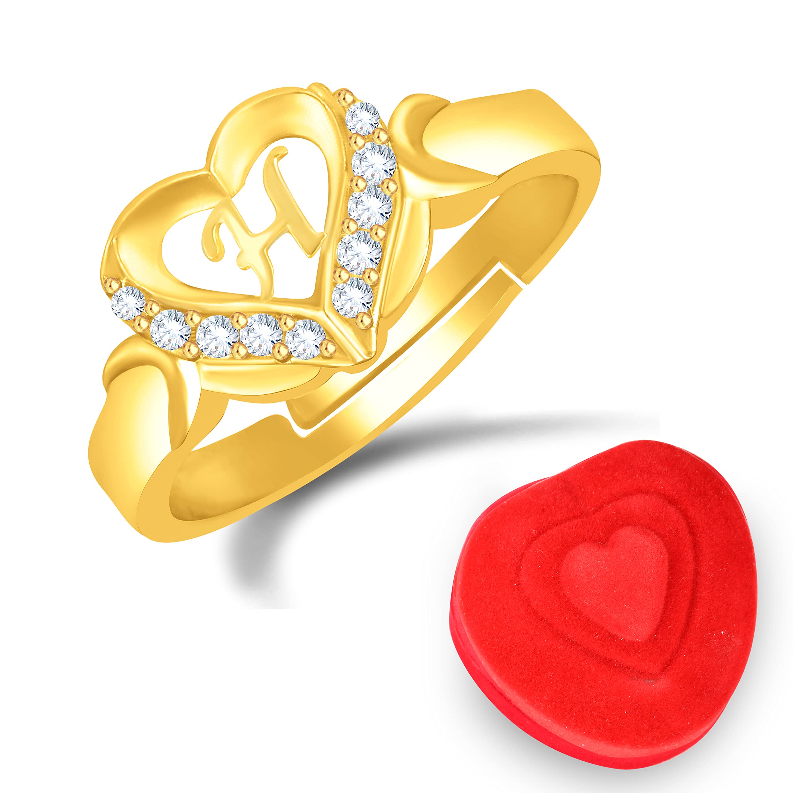 MEENAZ Rings for Women Girls Couple Valentine Gift girlfriend Wife