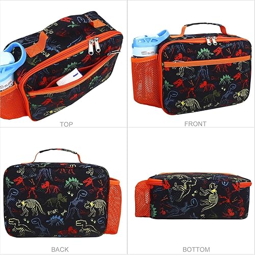 Miniatura 3 de RHCPFOVR Lonchera para niños  Lonchera aislada para niños y niñas, bolsa de almuerzo lavable y lonchera reutilizable para preescolar a prueba de