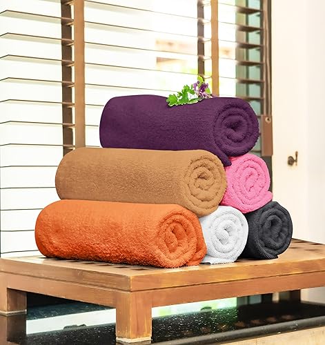 Miniatura 2 de Towel and Linen Mart - Juego de 6 toallas de baño de 100% algodón, de secado rápido, superabsorbentes, ligeras, suaves, (27 x 54, paquete de 6) (27