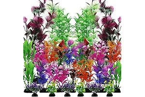 Aquarium Fish Plants, 25 Pack Artificial Plants for Aquarium Simulation