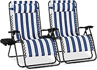 Vista 12 de Best Choice Products - Juego de 2 sillas reclinables y ajustables de malla y acero, sillas con sensación gravedad cero con cojines y bandejas Negro