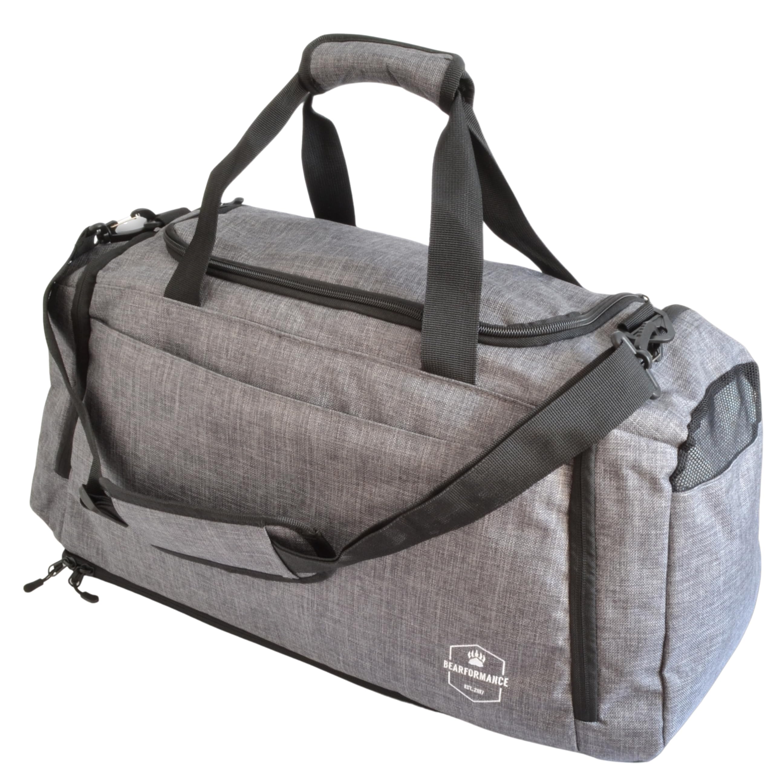 Bearformance® Ultimate Sportbag | Sporttasche mit Schuhfach & Nassfach mit Rucksackfunktion für Herren & Damen für Sport, Training, Gym, Calisthenics, Reise