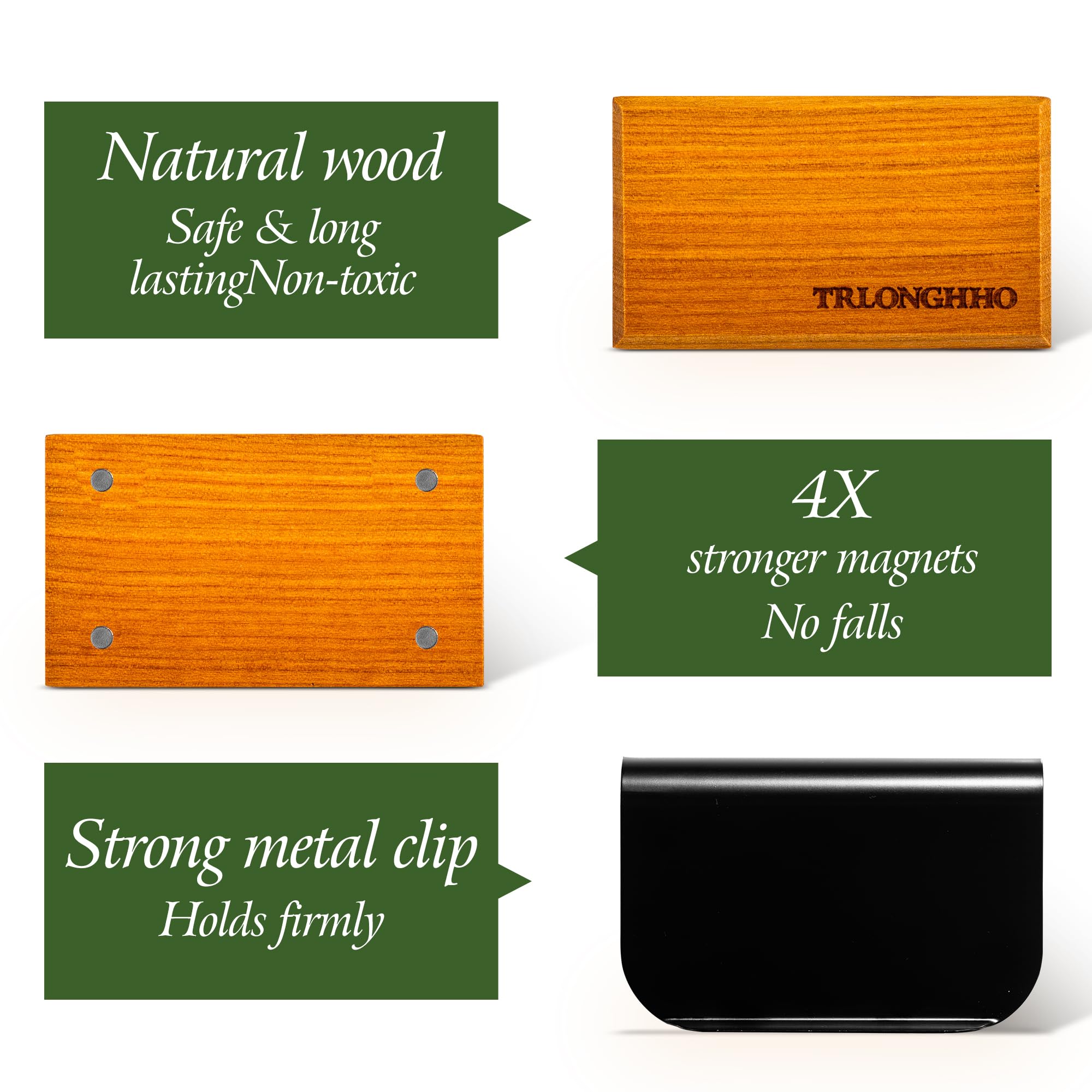 Car Air Freshener-Wood Air Freshener-Car Odor Eliminator-car scent-Long Lasting Scent-Variety Scent Refill（Teak-Amber-Grove）3pcs- Metal Clip 1pcs — view 5