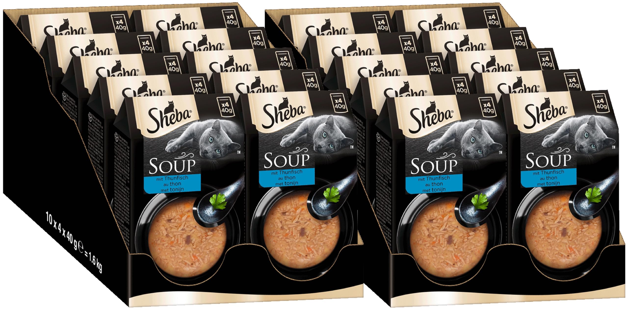 SHEBA® Portionsbeutel Multipack Soup mit Thunfisch 2 x 40 x 40g