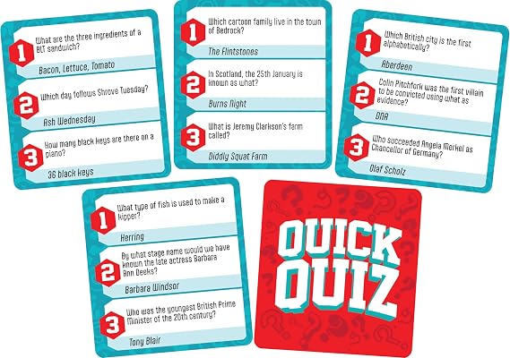 Cheatwell Games Quiz Cube Quick Quiz | Trivia Game With 744 General Knowledge Questions, Red