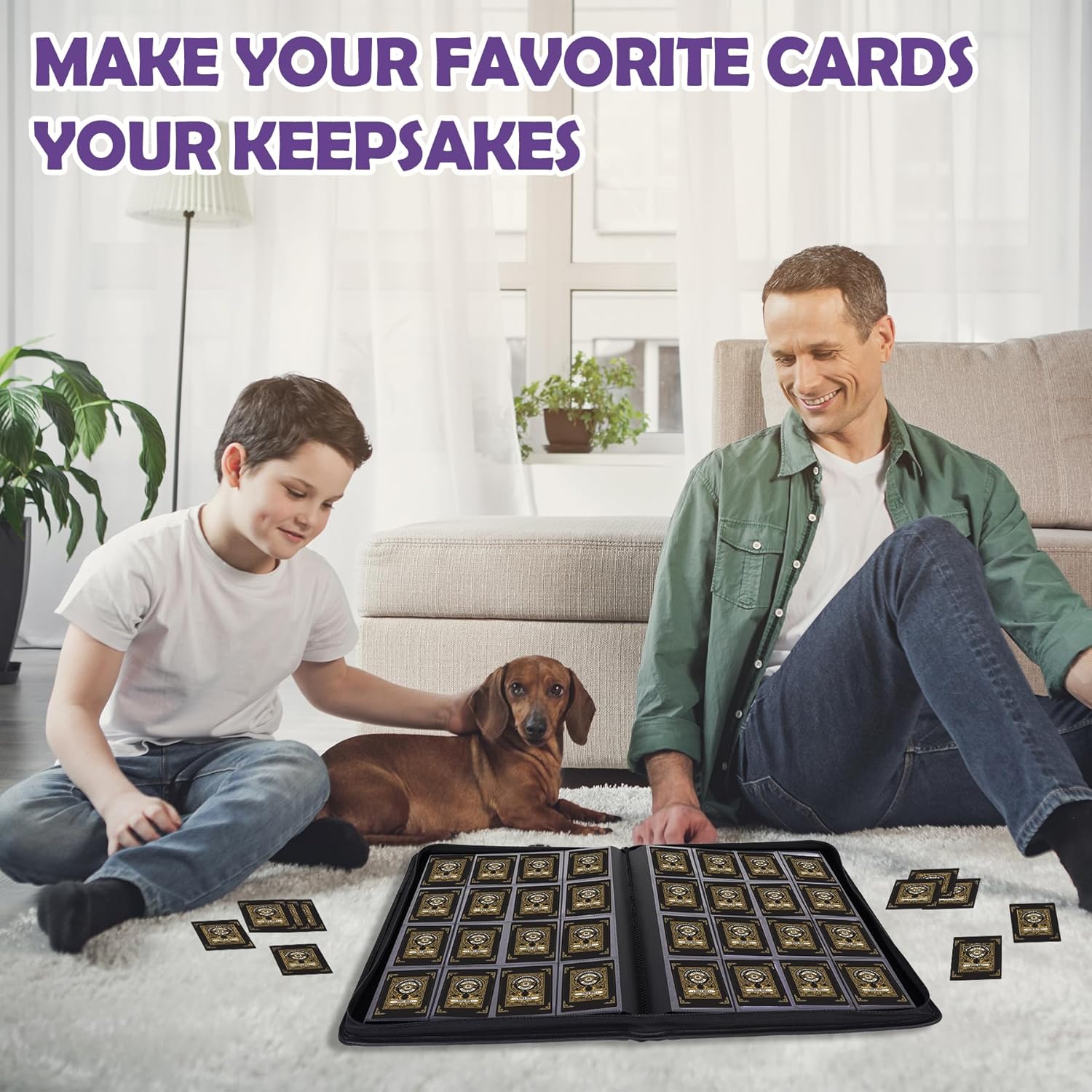 1000+ Pockets Trading Card Binder, 16 Pockets Trading Card Binder Ringless Side Loading Trading Card Album Folder for TCG,MTG,Sports Cards(Purple)