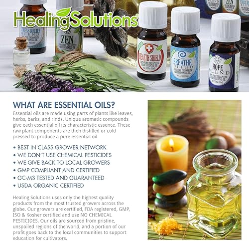 Miniatura 3 de Mejor aceite esencial de grado terapéutico menta, eucalipto, limón, árbol de té, Ravensara 100% puro, de Breathe Blend, 30ml