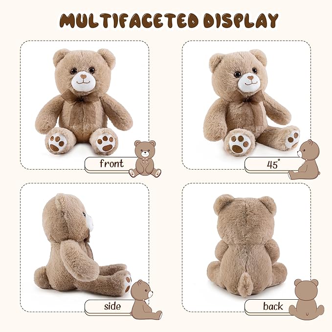 Osito de Peluche Marrón con Corazón 9 Pulgadas miniatura 4