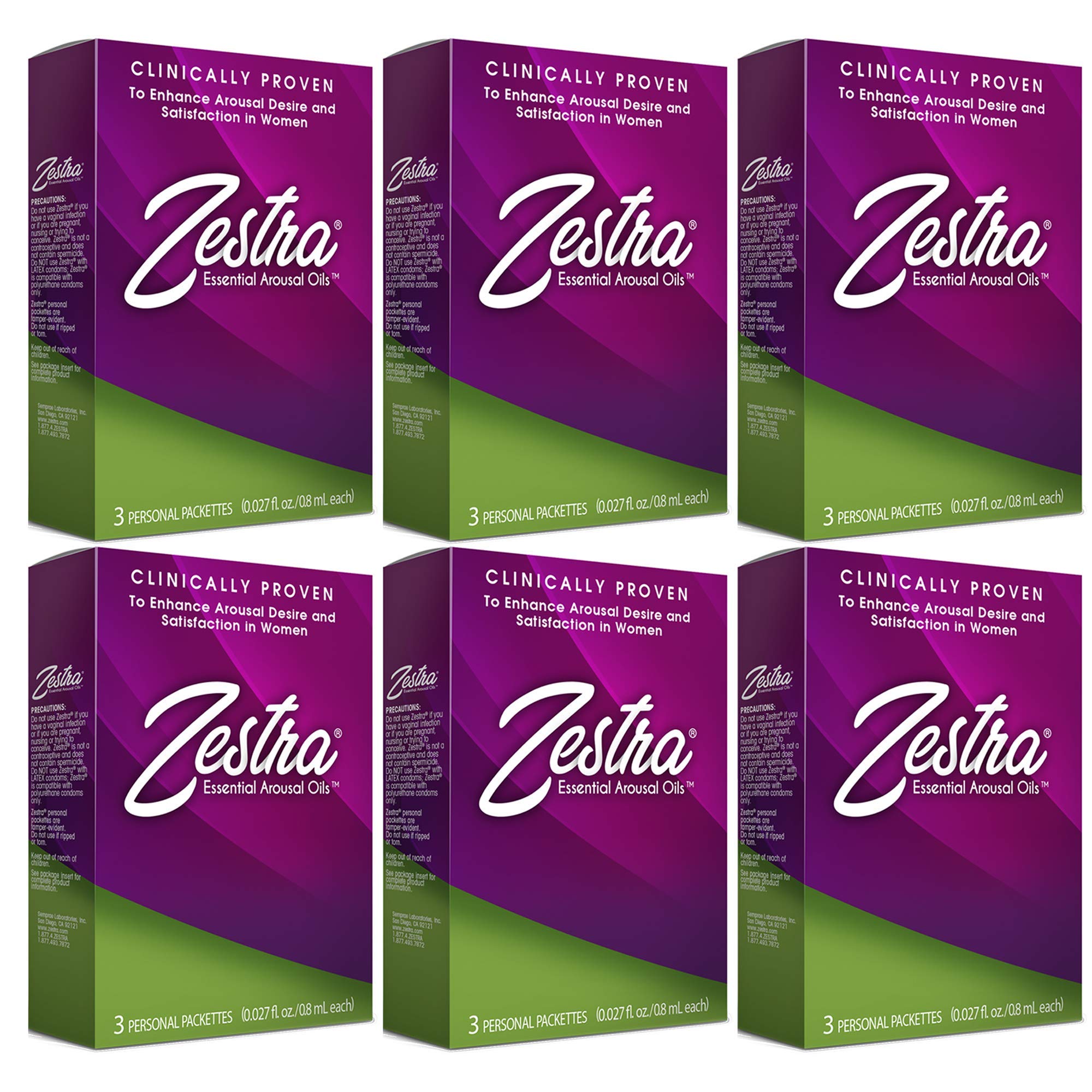 Buy Zestra Essential Arousal Oils 3 Single Dose Packets 0.8ml & All