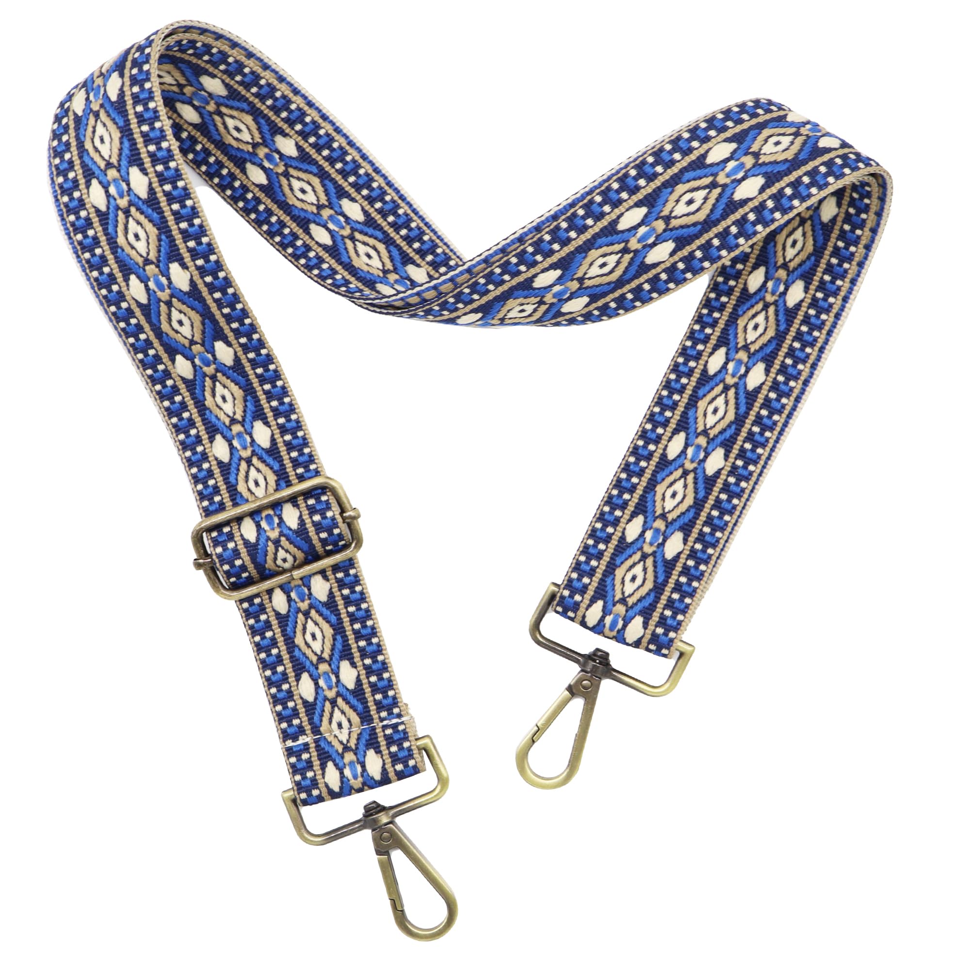 LEMEDE Purse Strap Adjustable Replacement Crossbody Bag Straps Retro Jacquard Embroidery Shoulder Straps for Shoulder Bag