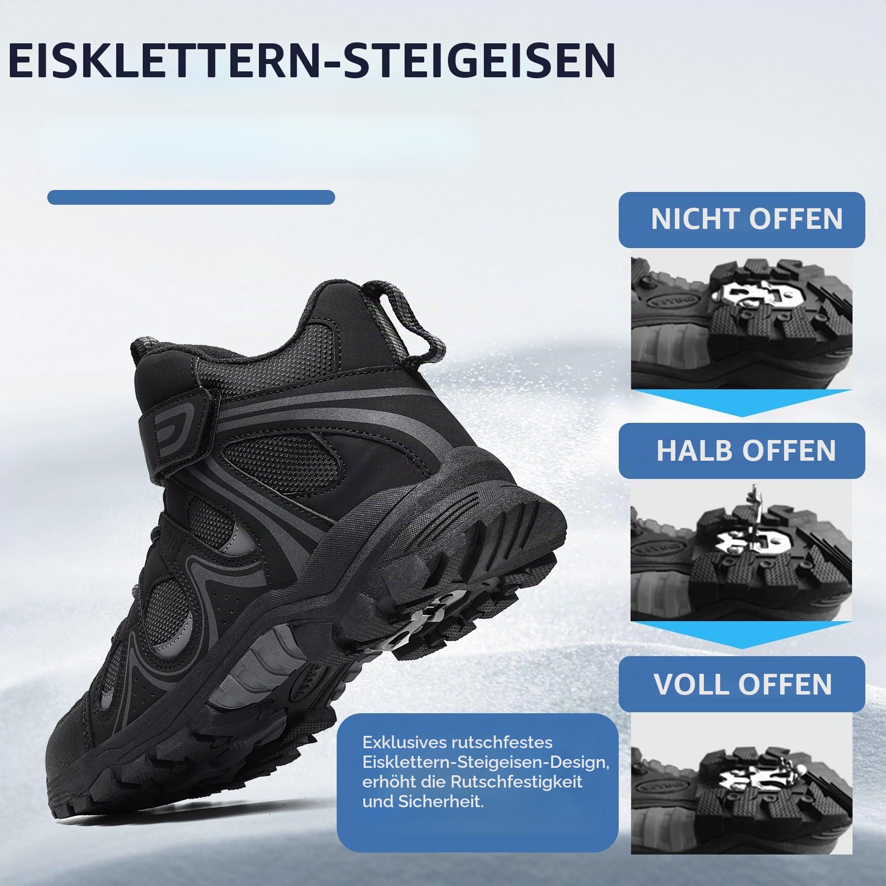 ASHION Kinder Winterschuhe Jungen Mädchen Schneestiefel Warm Gefütterte Trekking Stiefel