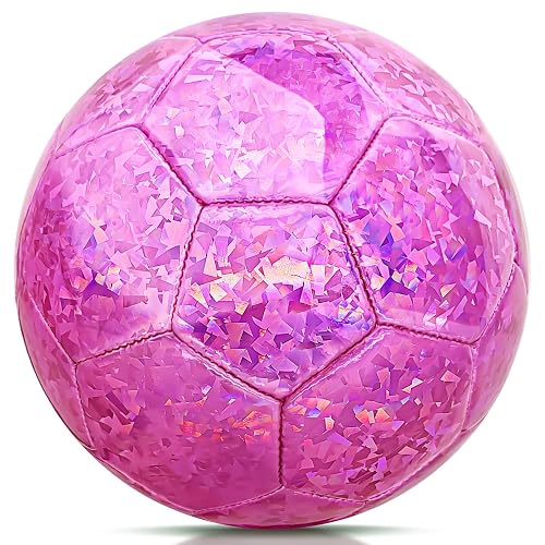 Champhox Size 4 Soccer Ball Glitter Pink