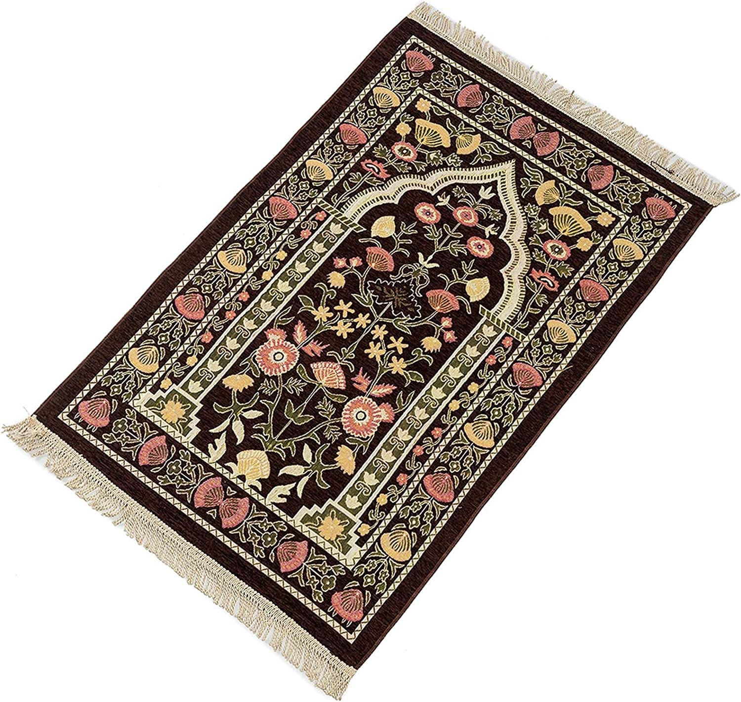 tapis de prière, Tapis de prière portable, couverture culte, tapis(Coffee)