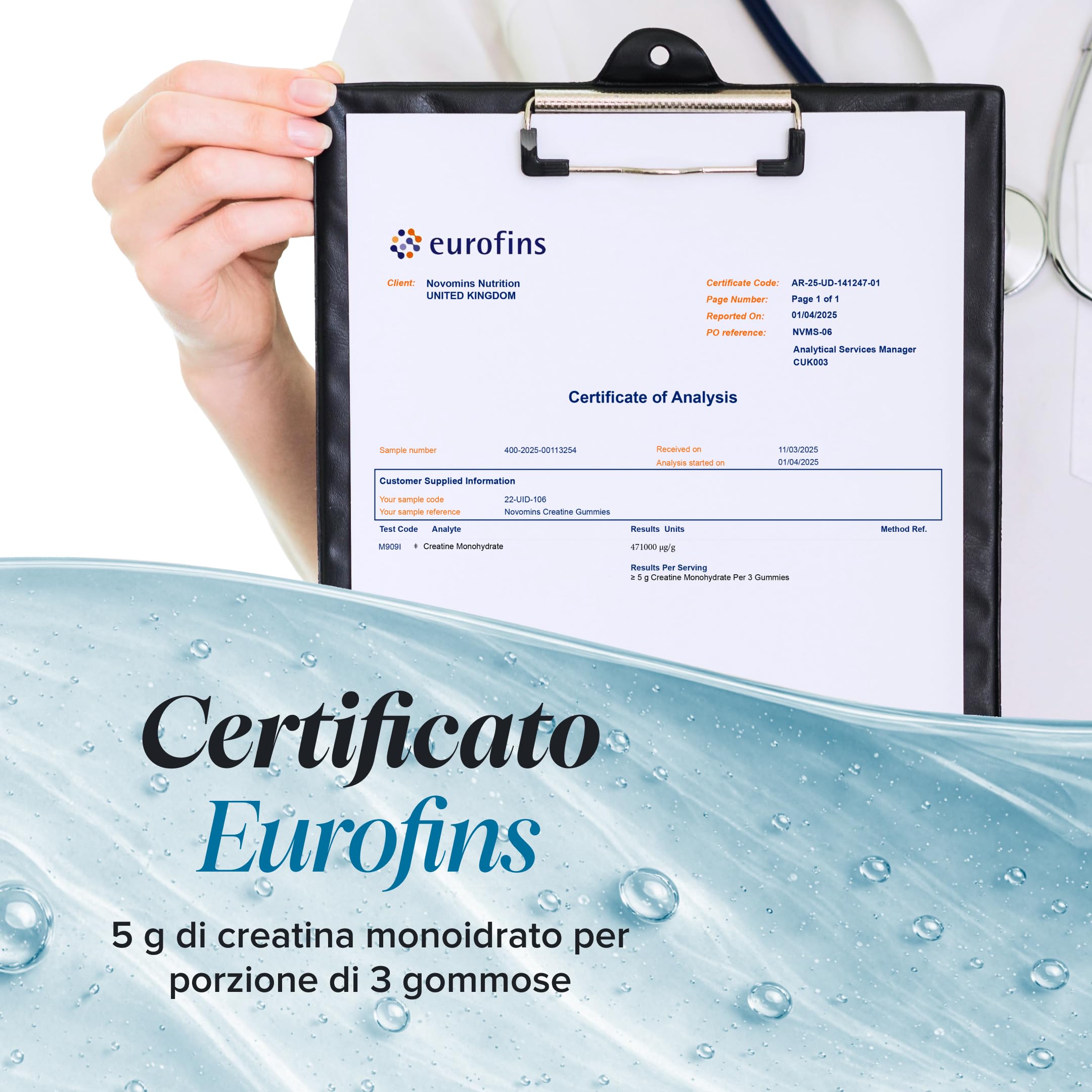 Creatina Monoidrata Gommose – 5000 mg per Porzione ad Alta Forza – Aumenta le Prestazioni Fisiche – Alternativa a Polvere, Compresse e Capsule – Vegana, Gusto Fragola – 90 Gommose – Novomins