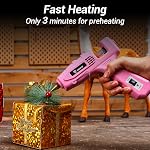 Hot Glue Gun Full Size: DEKOPRO 60/100Watt Dual Temp Hot Glue Gun Kit with 25 Glue Sticks, Organize Storage Case, Heavy Duty Heat Glue Gun Tool Set for Home Repair, Art & Crafts, DIY Pink