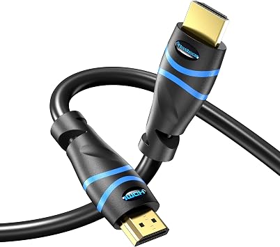 BlueRigger 8K HDMI Cable 6 FT - 8K 60Hz, 4K 120Hz, 48Gbps HDMI Cord, HDR10+, High Speed HDMI Cable 8K with Ethernet, eARC, 3D, HDCP 2.3 - Compatible with PS5, Xbox, Roku, Apple TV, Switch, PC