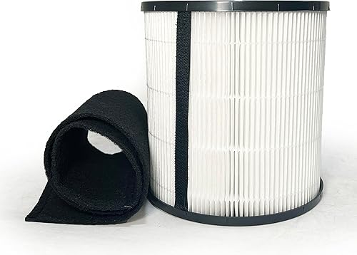 Miniatura 5 de Nispira Filtro de repuesto HEPA 2 en 1 para purificador de aire, compatible con TaoTronics TT-AP008, elimina humo, polvo y polen, paquete de 3