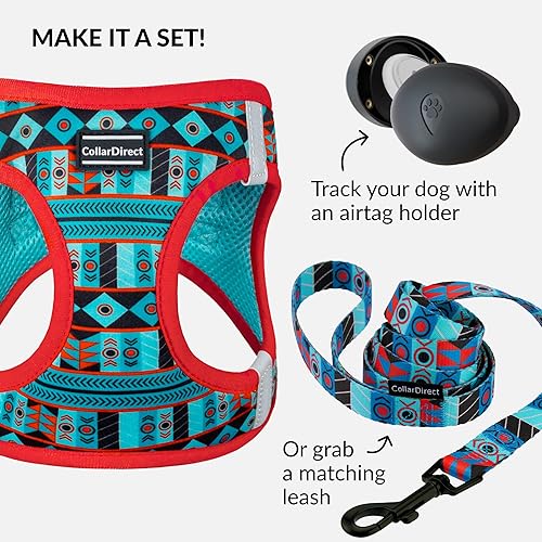 Miniatura 6 de CollarDirect Arnés reflectante para perro, malla de aire para cualquier clima, para perros pequeños y medianos, fácil de poner y quitar, 3 patrones