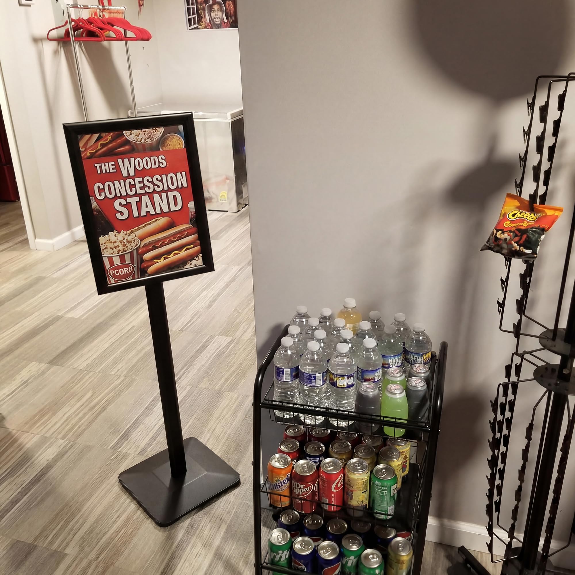 Soporte para carteles A4, soporte de exhibición ajustable para avisos de menú con base de hierro fundido resistente, soporte de letrero de pie para carteles, publicidad, ventas, soporte de