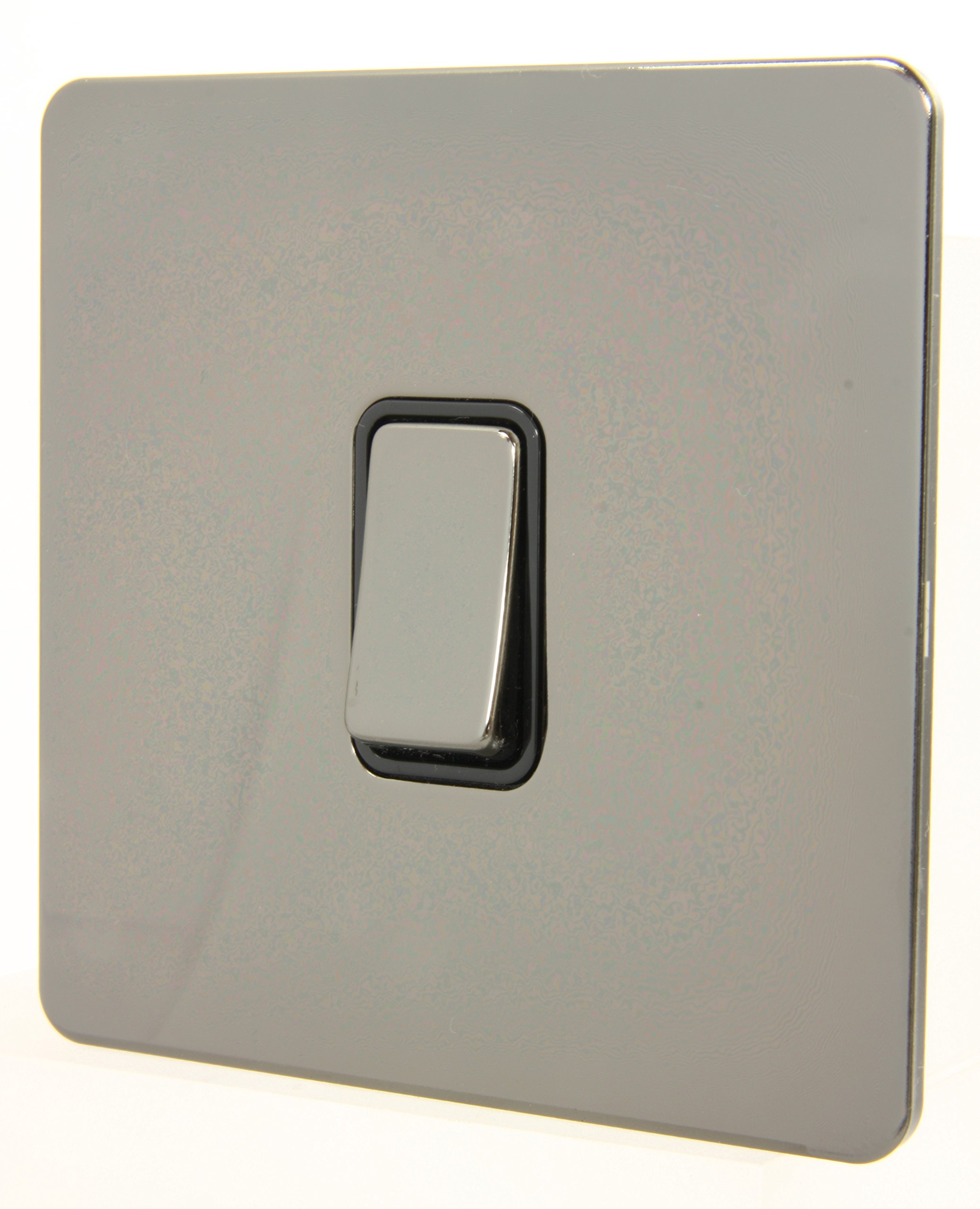 Schneider Electric Black Get Ultimate Screwless Flat Plate 181199-10Ax 1 Gang 2 Way Flat Plate Switch