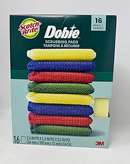 Scotch-Brite Dobie Scrubbing Pads – Pack of 16 Powerful, Non-Scratch Cleaning for Every Surface