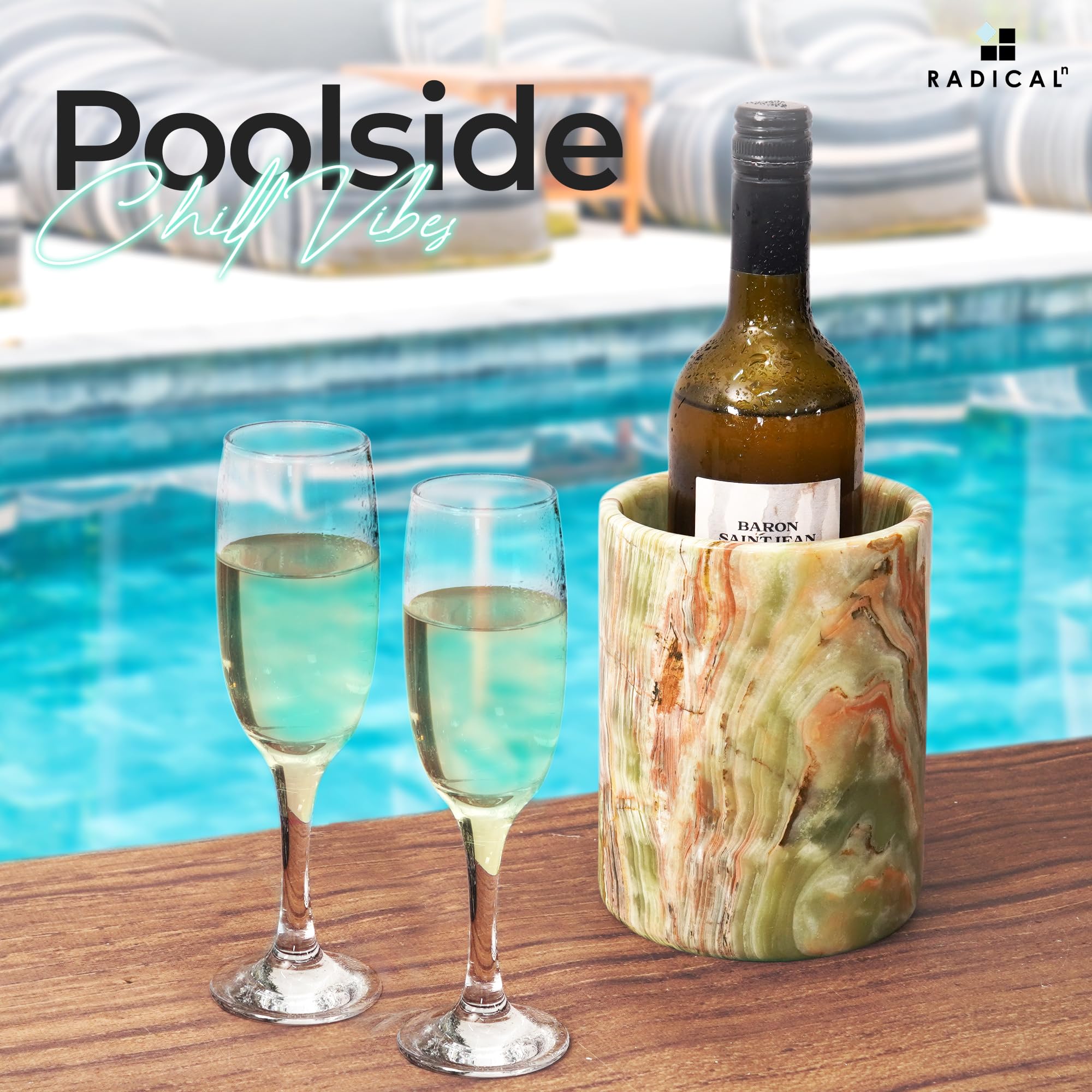 Amazon.com: Radicaln Marble Wine Chiller Bucket 6.5